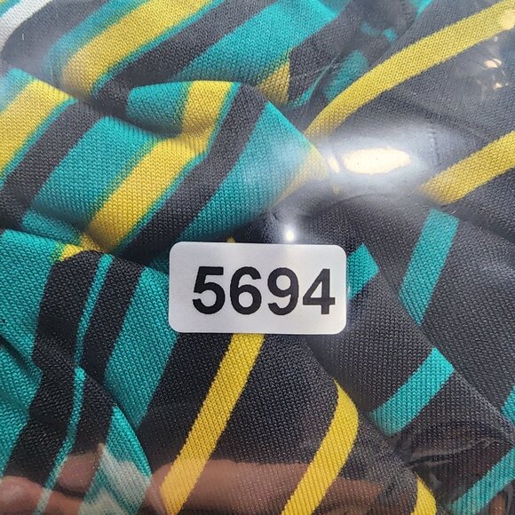 Women's Colorful Striped Blouse Top Grommet Detail Est. 1946 Long Sleeve XL - Picture 10 of 10